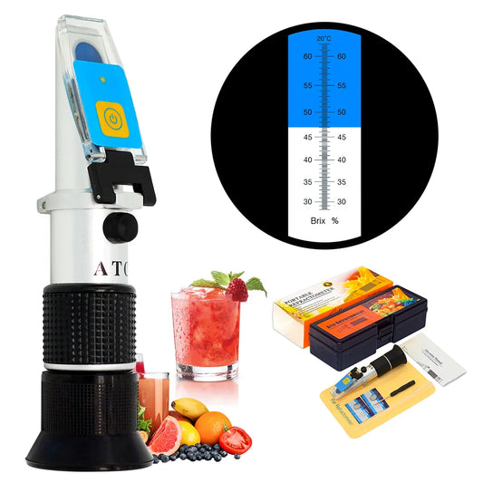 Optisk refraktometer med ATC och LED-belysning för Brix