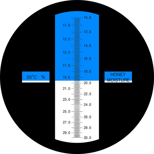Skala för honung refraktometer med vatten 0-30 %