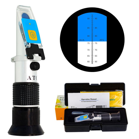 RHB‑92 refraktometer med LED-belysning, mätområde 58–92 % Brix